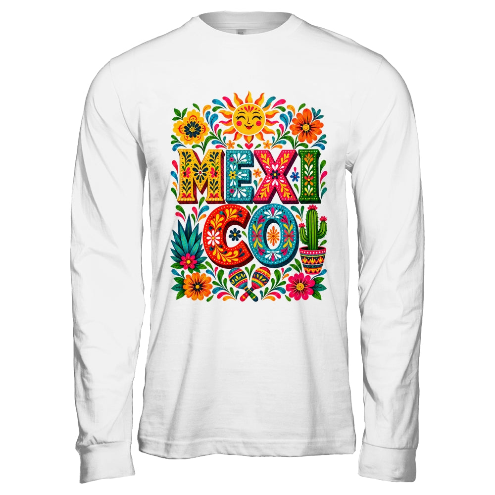 Vibrant Mexico Floral Cinco De Mayo Mexican Folk Colorful Shirt & Hoodie | teecentury