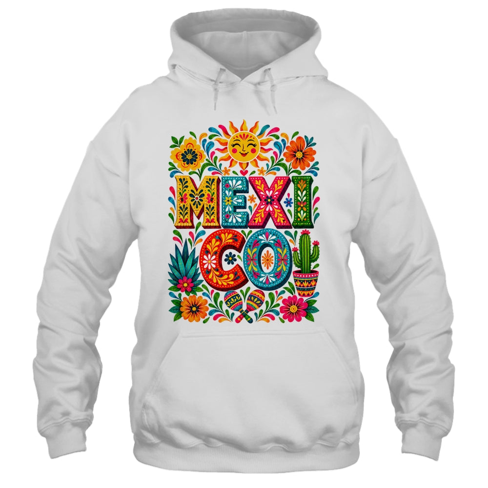 Vibrant Mexico Floral Cinco De Mayo Mexican Folk Colorful Shirt & Hoodie | teecentury