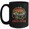 Vintage 1940 Limited Edition 84 Year Old 84th Birthday Mug | teecentury