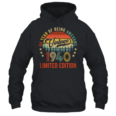 Vintage 1940 Limited Edition 84 Year Old 84th Birthday Shirt & Hoodie | teecentury