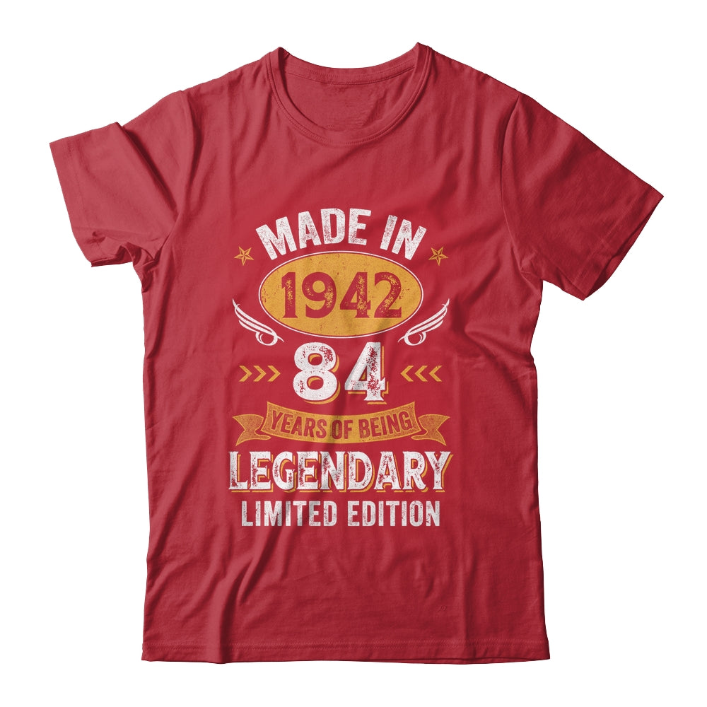 Vintage 1942 84 Years Old Birthday 84th Birthday Men Women Shirt & Hoodie | teecentury
