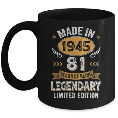 Vintage 1945 81 Years Old Birthday 81st Birthday Men Women Mug | teecentury