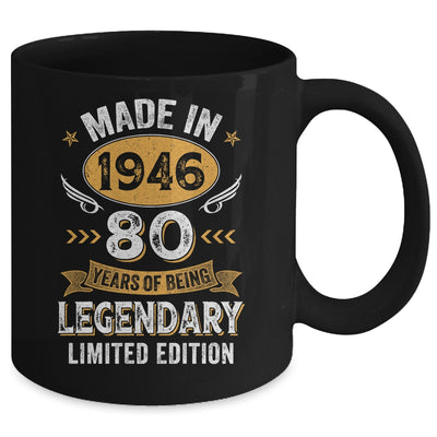 Vintage 1946 80 Years Old Birthday 80th Birthday Men Women Mug | teecentury
