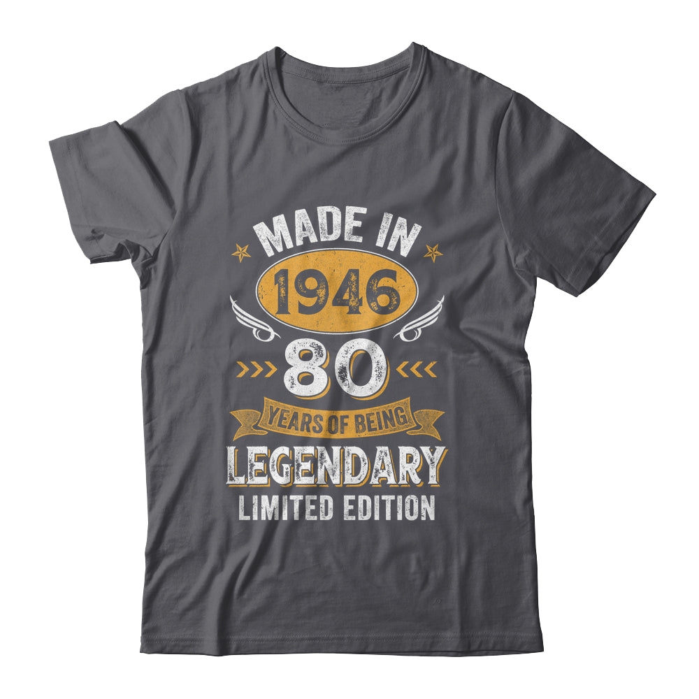 Vintage 1946 80 Years Old Birthday 80th Birthday Men Women Shirt & Hoodie | teecentury