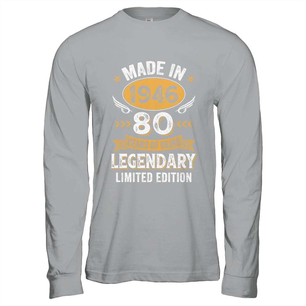 Vintage 1946 80 Years Old Birthday 80th Birthday Men Women Shirt & Hoodie | teecentury