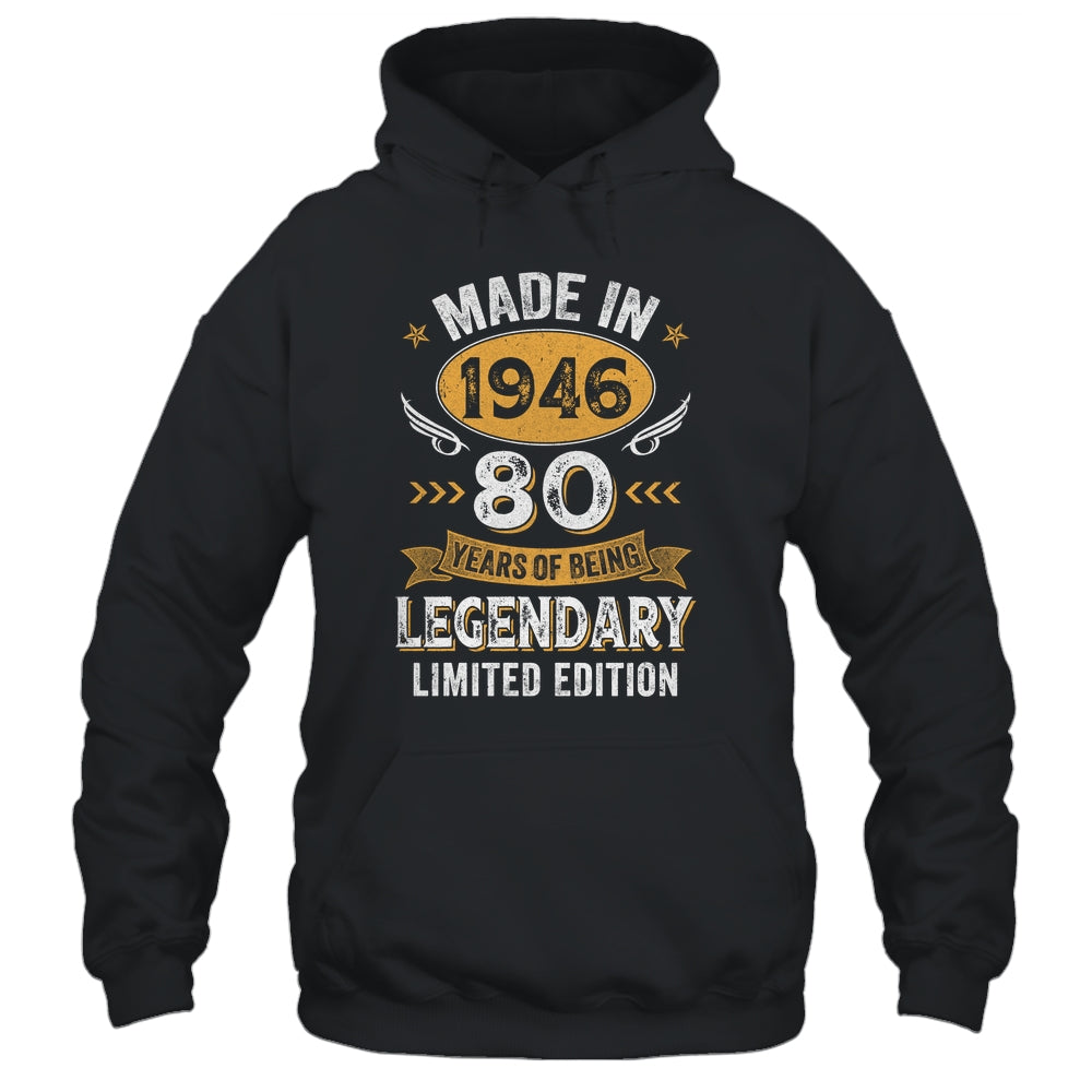 Vintage 1946 80 Years Old Birthday 80th Birthday Men Women Shirt & Hoodie | teecentury