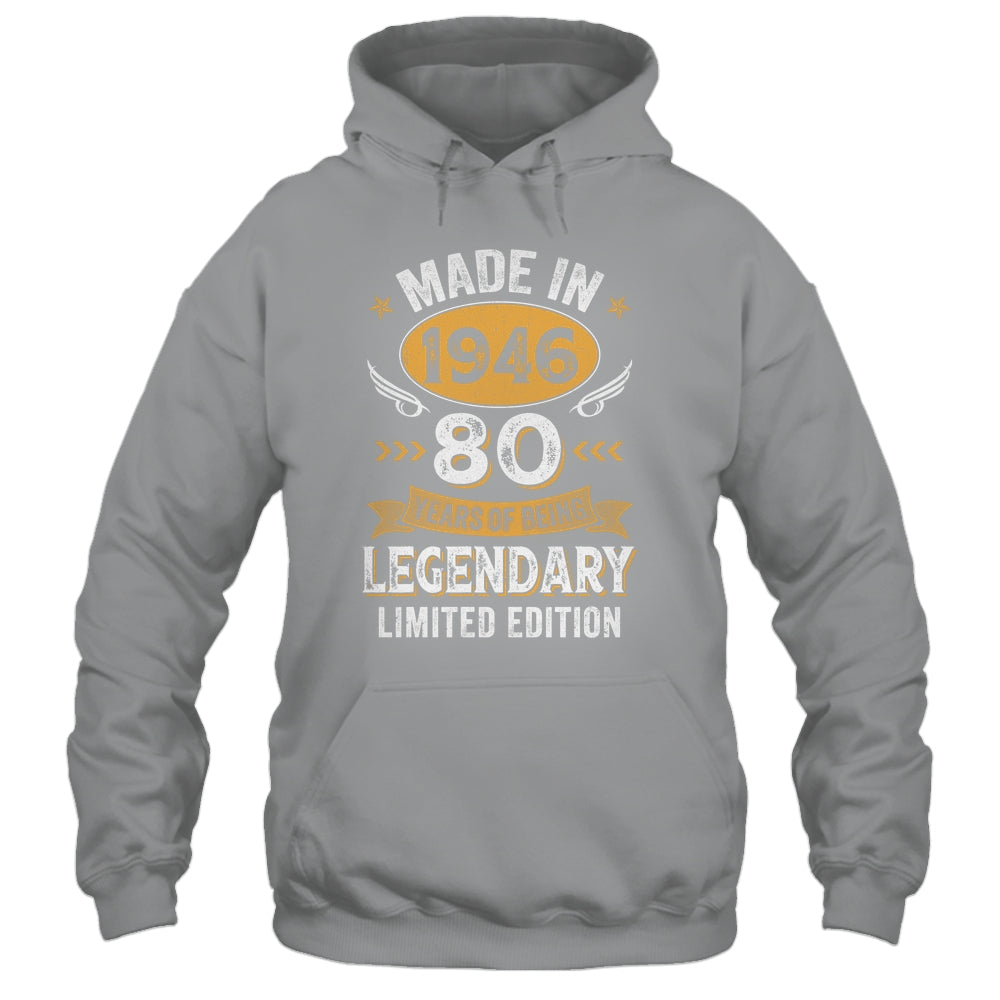 Vintage 1946 80 Years Old Birthday 80th Birthday Men Women Shirt & Hoodie | teecentury