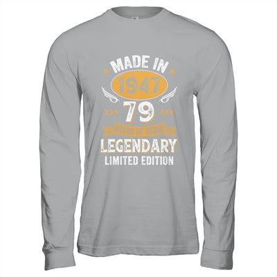 Vintage 1947 79 Years Old Birthday 79th Birthday Men Women Shirt & Hoodie | teecentury