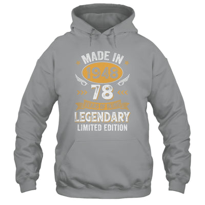 Vintage 1948 78 Years Old Birthday 78th Birthday Men Women Shirt & Hoodie | teecentury