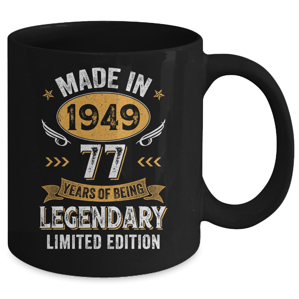 Vintage 1949 77 Years Old Birthday 77th Birthday Men Women Mug | teecentury