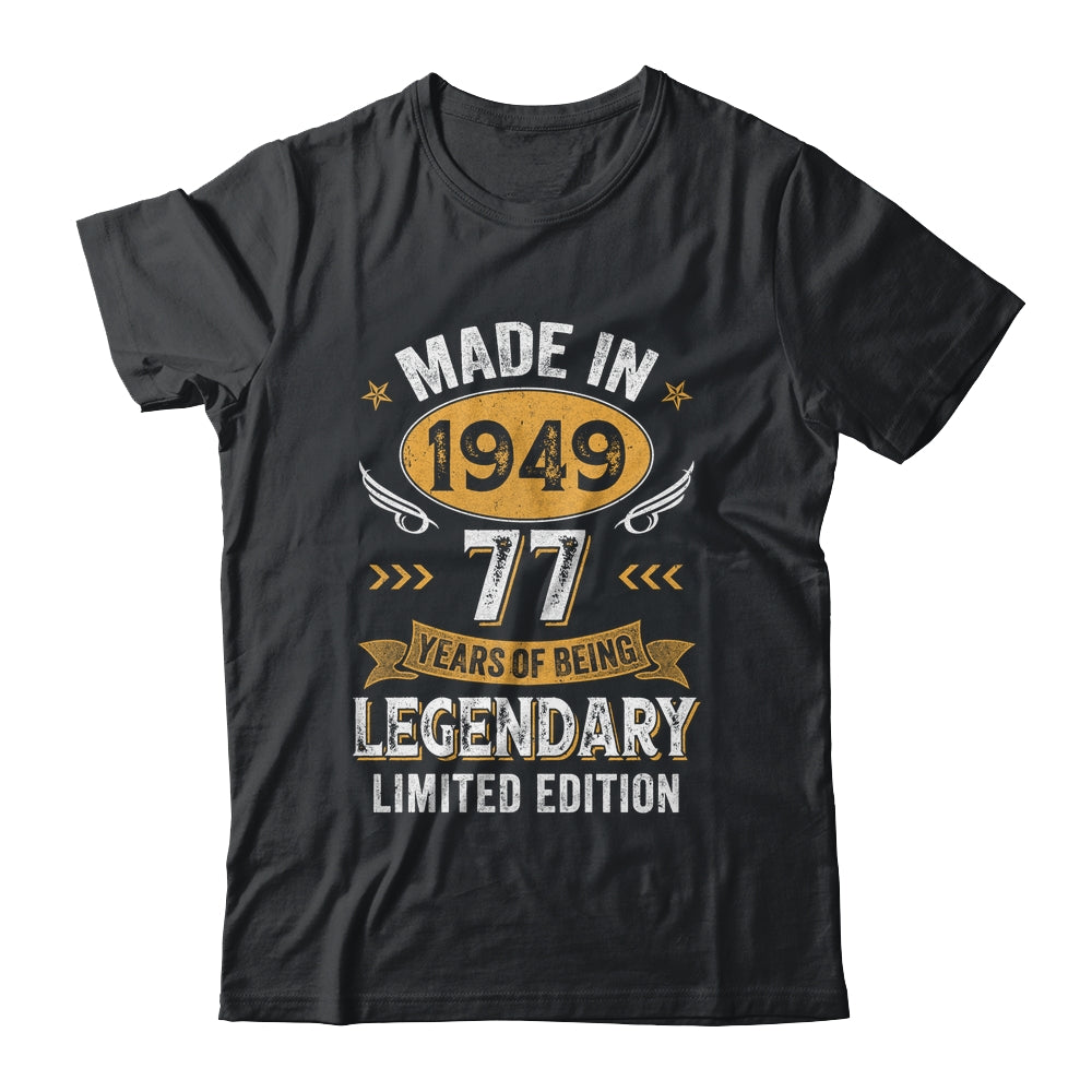 Vintage 1949 77 Years Old Birthday 77th Birthday Men Women Shirt & Hoodie | teecentury