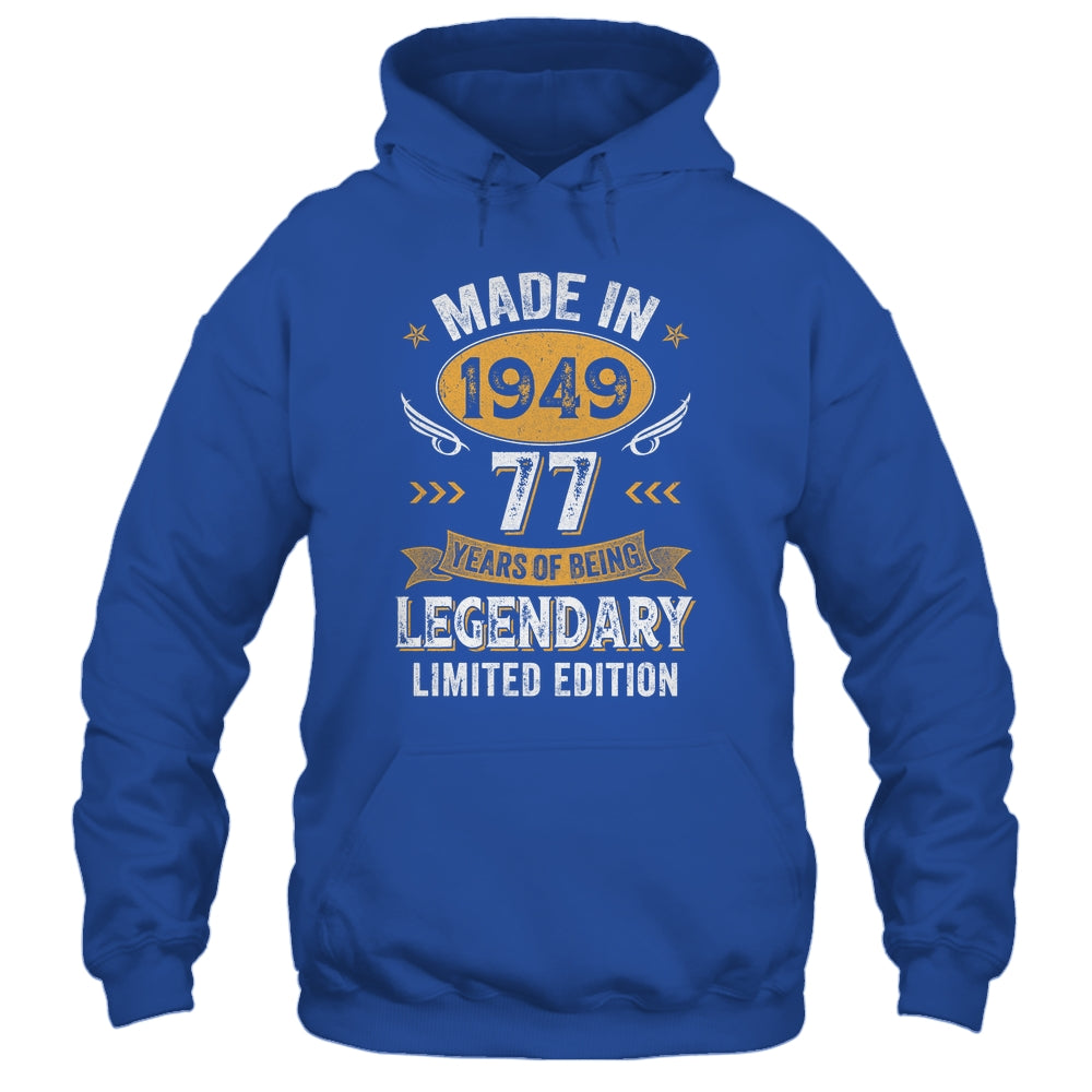 Vintage 1949 77 Years Old Birthday 77th Birthday Men Women Shirt & Hoodie | teecentury