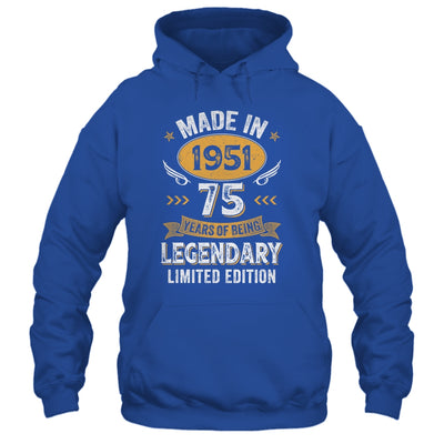 Vintage 1951 75 Years Old Birthday 75th Birthday Men Women Shirt & Hoodie | teecentury