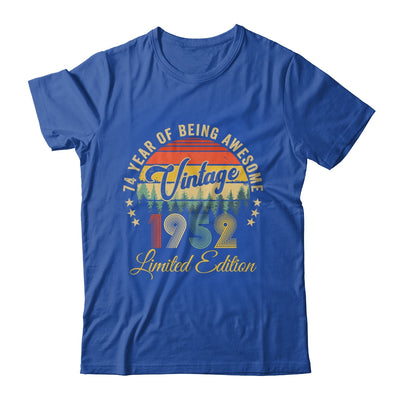 Vintage 1952 Limited Edition 74 Years Old 74th Birthday Shirt & Hoodie | teecentury