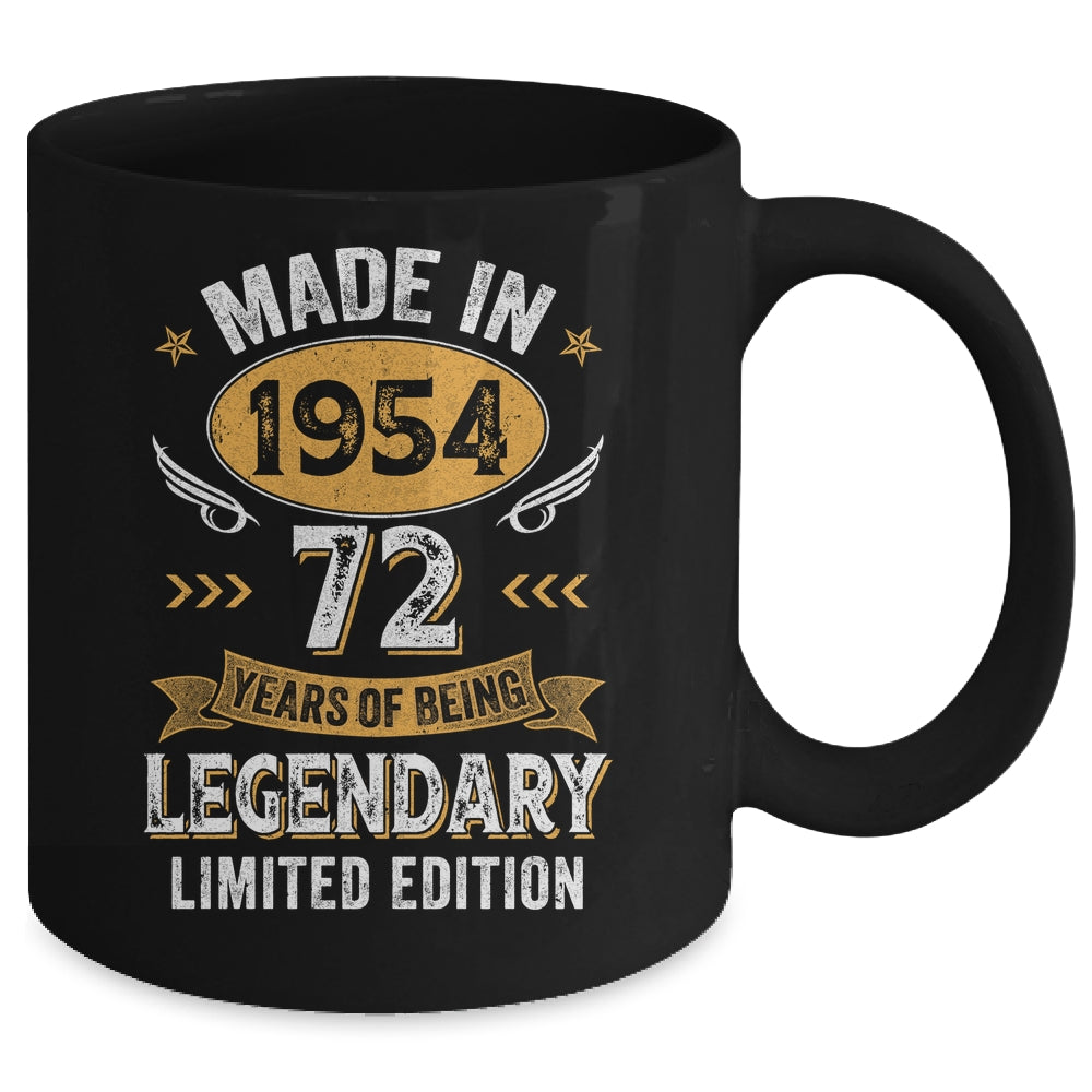 Vintage 1954 72 Years Old Birthday 72nd Birthday Men Women Mug | teecentury