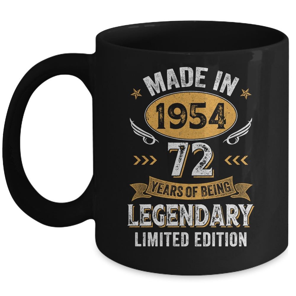 Vintage 1954 72 Years Old Birthday 72nd Birthday Men Women Mug | teecentury