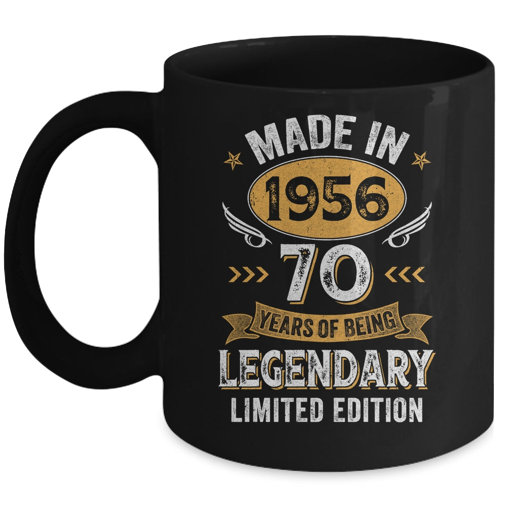Vintage 1956 70 Years Old Birthday 70th Birthday Men Women Mug | teecentury