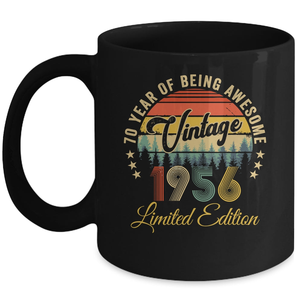 Vintage 1956 Limited Edition 70 Years Old 70th Birthday Mug | teecentury
