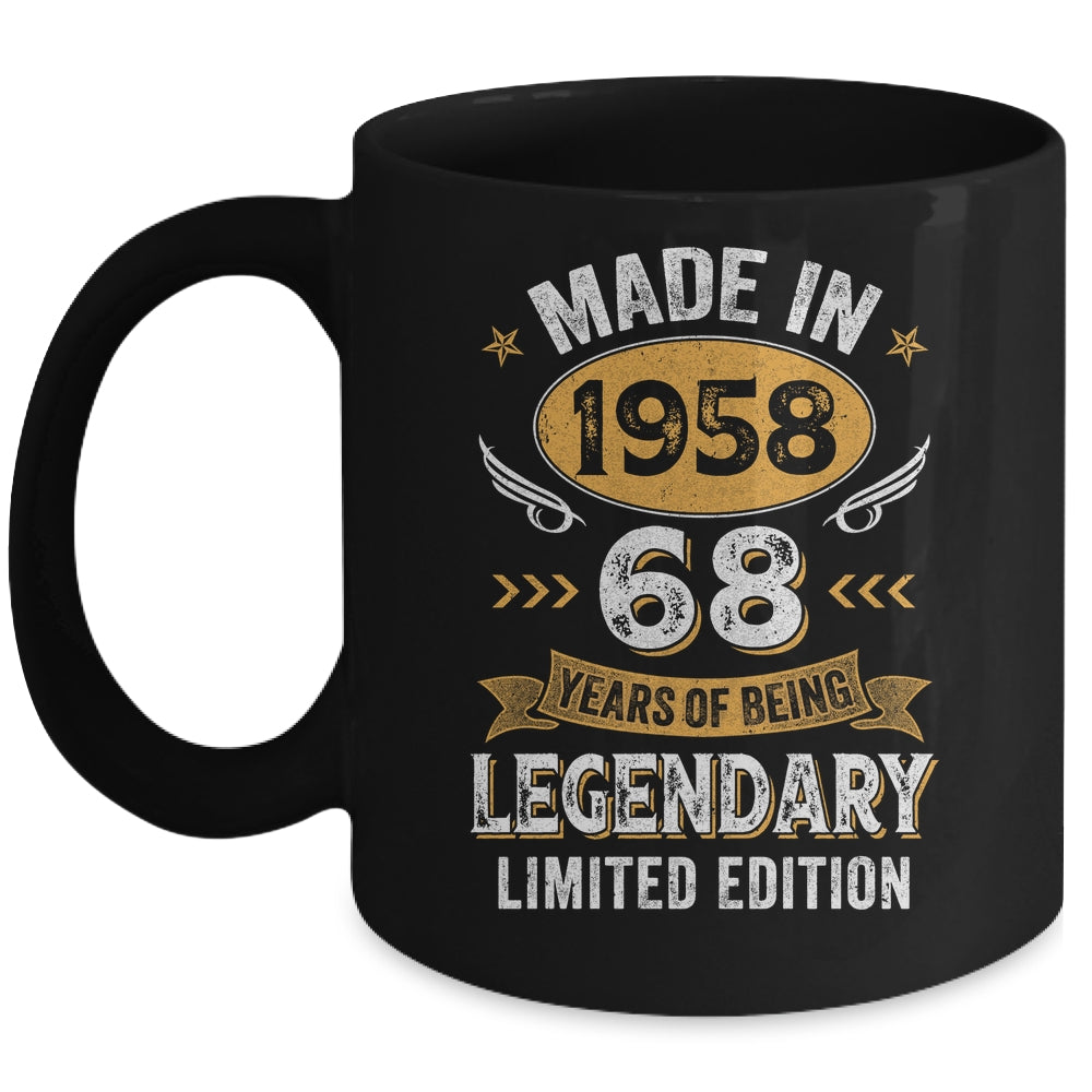 Vintage 1958 68 Years Old Birthday 68th Birthday Men Women Mug | teecentury