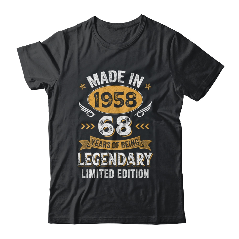 Vintage 1958 68 Years Old Birthday 68th Birthday Men Women Shirt & Hoodie | teecentury