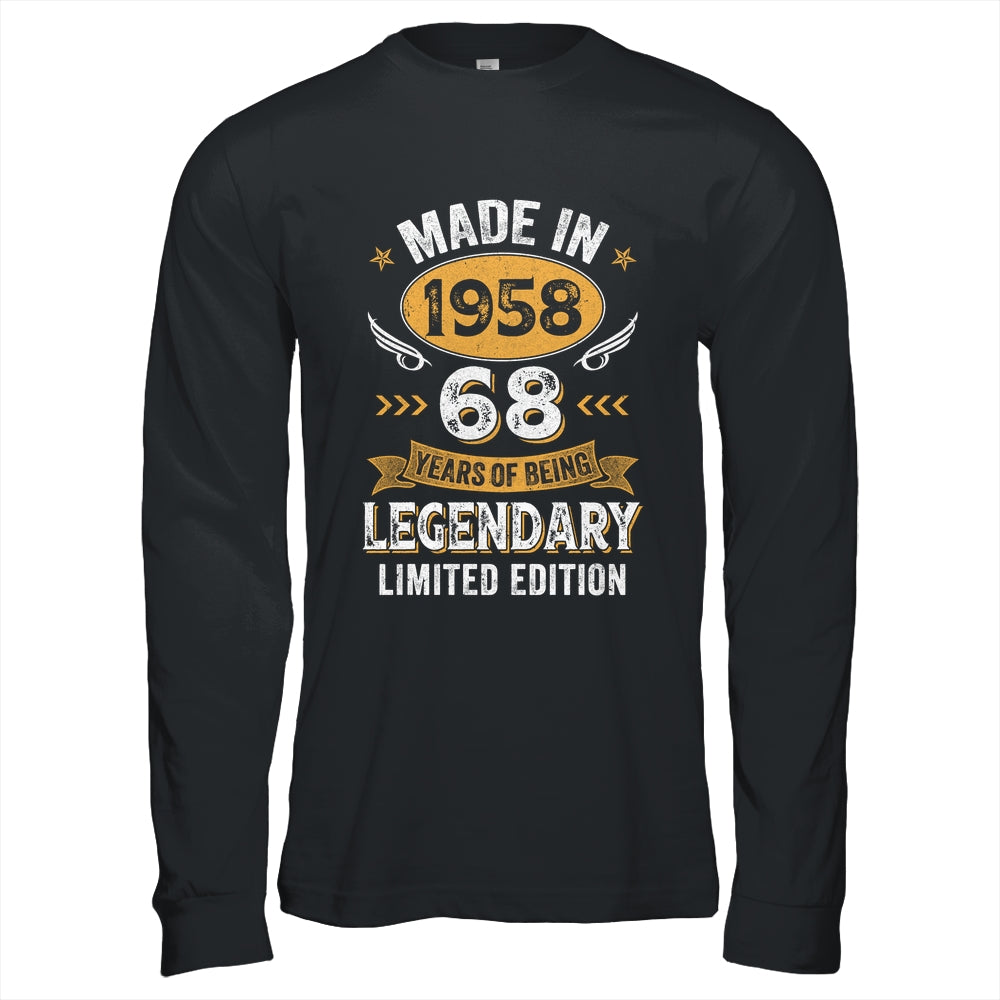 Vintage 1958 68 Years Old Birthday 68th Birthday Men Women Shirt & Hoodie | teecentury
