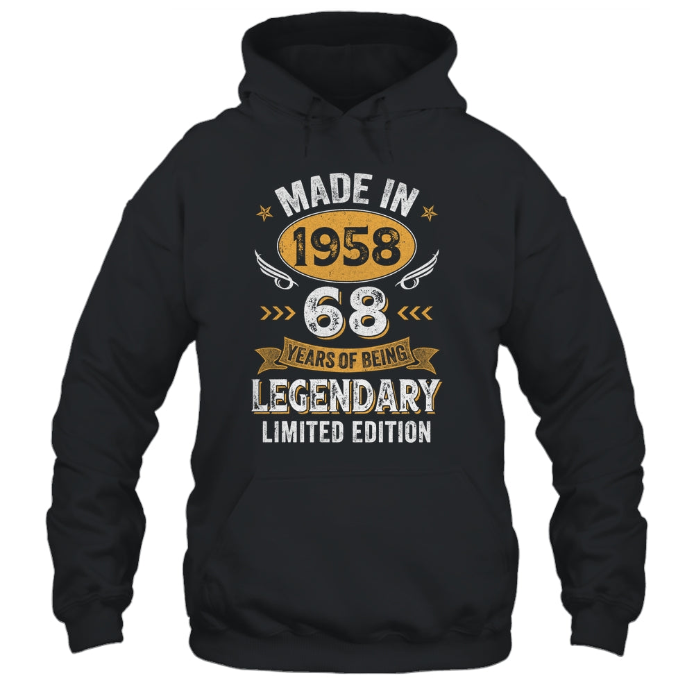 Vintage 1958 68 Years Old Birthday 68th Birthday Men Women Shirt & Hoodie | teecentury