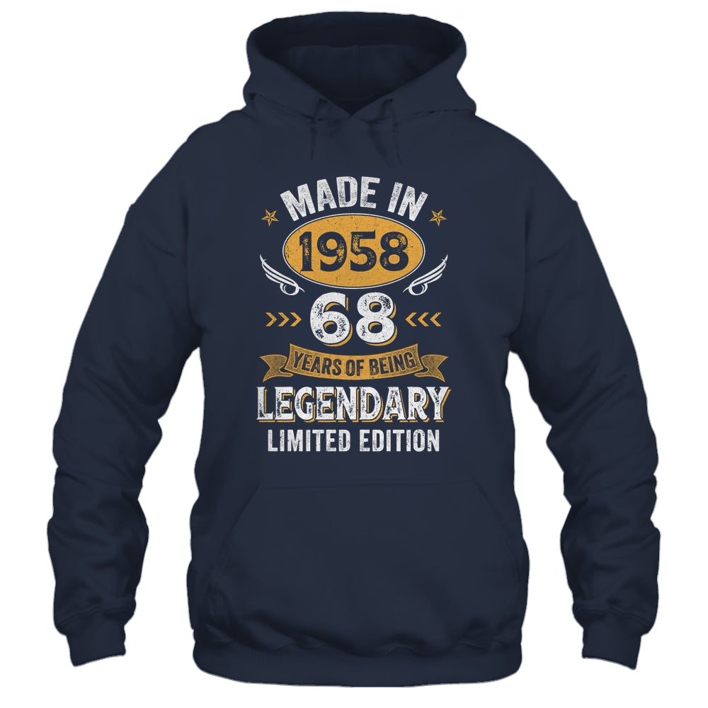 Vintage 1958 68 Years Old Birthday 68th Birthday Men Women Shirt & Hoodie | teecentury