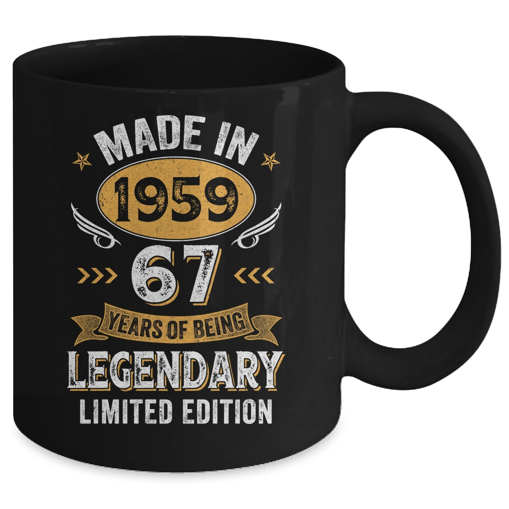 Vintage 1959 67 Years Old Birthday 67th Birthday Men Women Mug | teecentury
