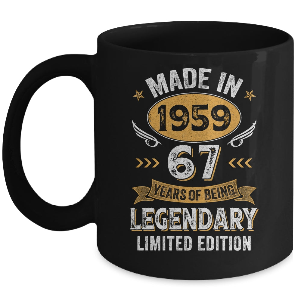 Vintage 1959 67 Years Old Birthday 67th Birthday Men Women Mug | teecentury