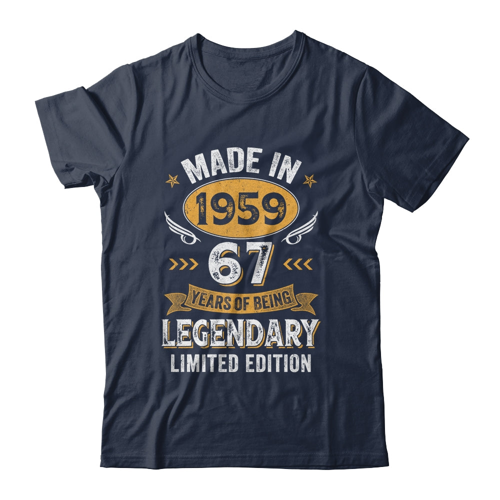 Vintage 1959 67 Years Old Birthday 67th Birthday Men Women Shirt & Hoodie | teecentury