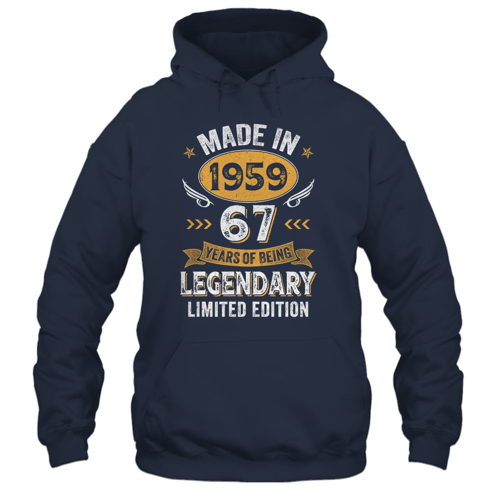 Vintage 1959 67 Years Old Birthday 67th Birthday Men Women Shirt & Hoodie | teecentury