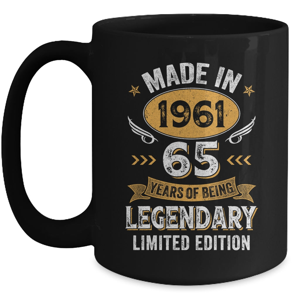 Vintage 1961 65 Years Old Birthday 65th Birthday Men Women Mug | teecentury