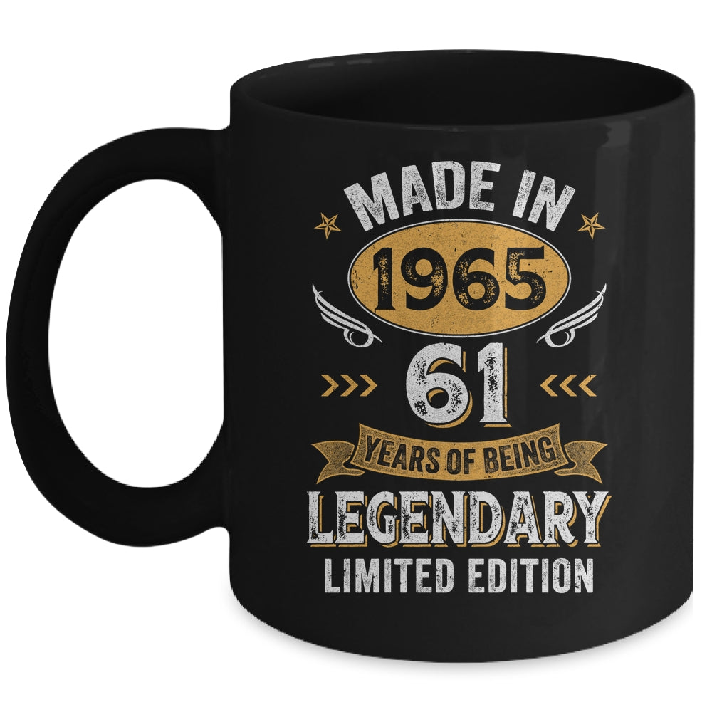 Vintage 1965 61 Years Old Birthday 61st Birthday Men Women Mug | teecentury