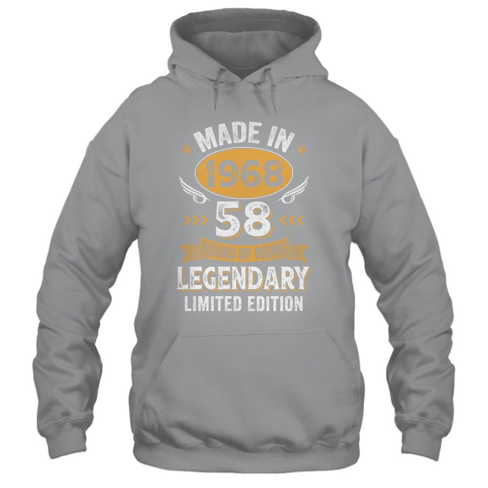Vintage 1968 58 Years Old Birthday 58th Birthday Men Women Shirt & Hoodie | teecentury