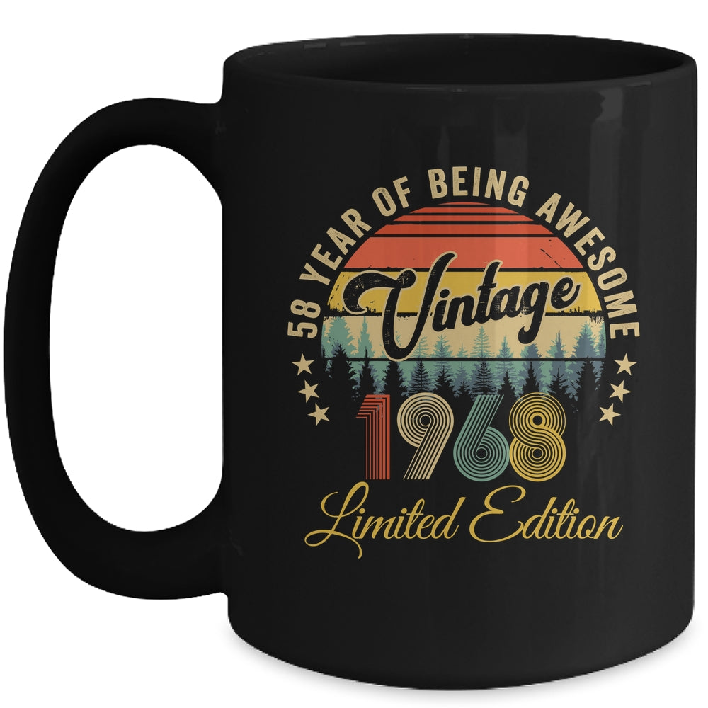 Vintage 1968 Limited Edition 58 Years Old 58th Birthday Mug | teecentury