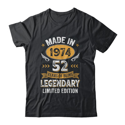 Vintage 1974 52 Years Old Birthday 52nd Birthday Men Women Shirt & Hoodie | teecentury