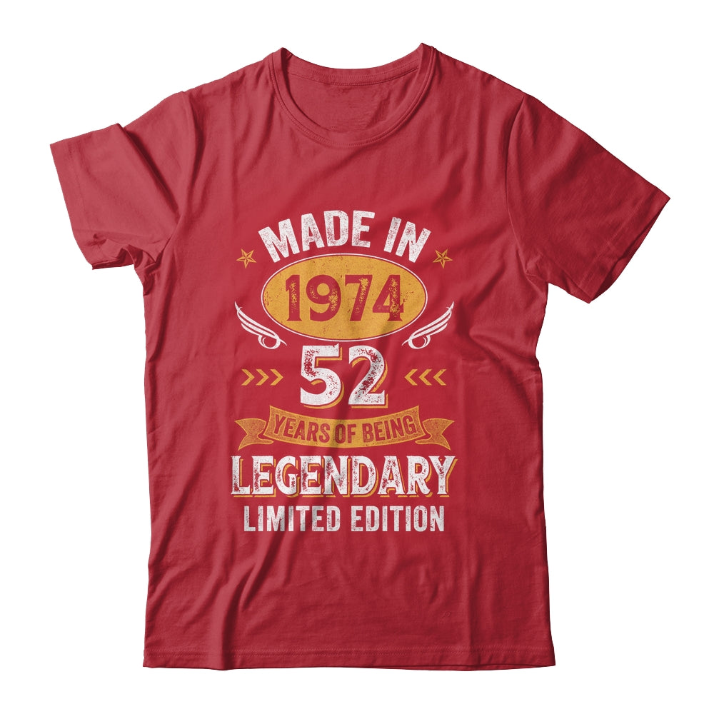 Vintage 1974 52 Years Old Birthday 52nd Birthday Men Women Shirt & Hoodie | teecentury