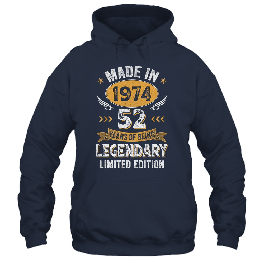Vintage 1974 52 Years Old Birthday 52nd Birthday Men Women Shirt & Hoodie | teecentury