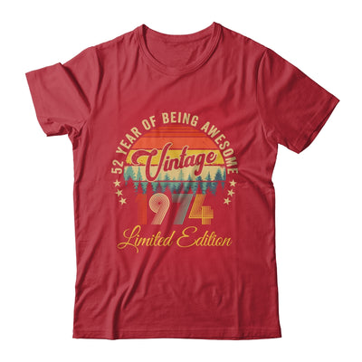 Vintage 1974 Limited Edition 52 Years Old 52nd Birthday Shirt & Hoodie | teecentury