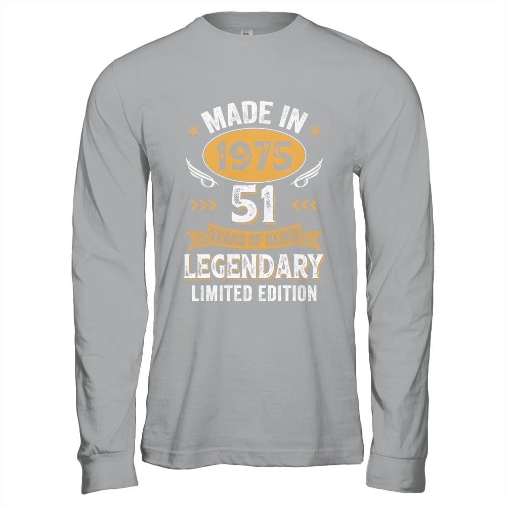 Vintage 1975 51 Years Old Birthday 51st Birthday Men Women Shirt & Hoodie | teecentury