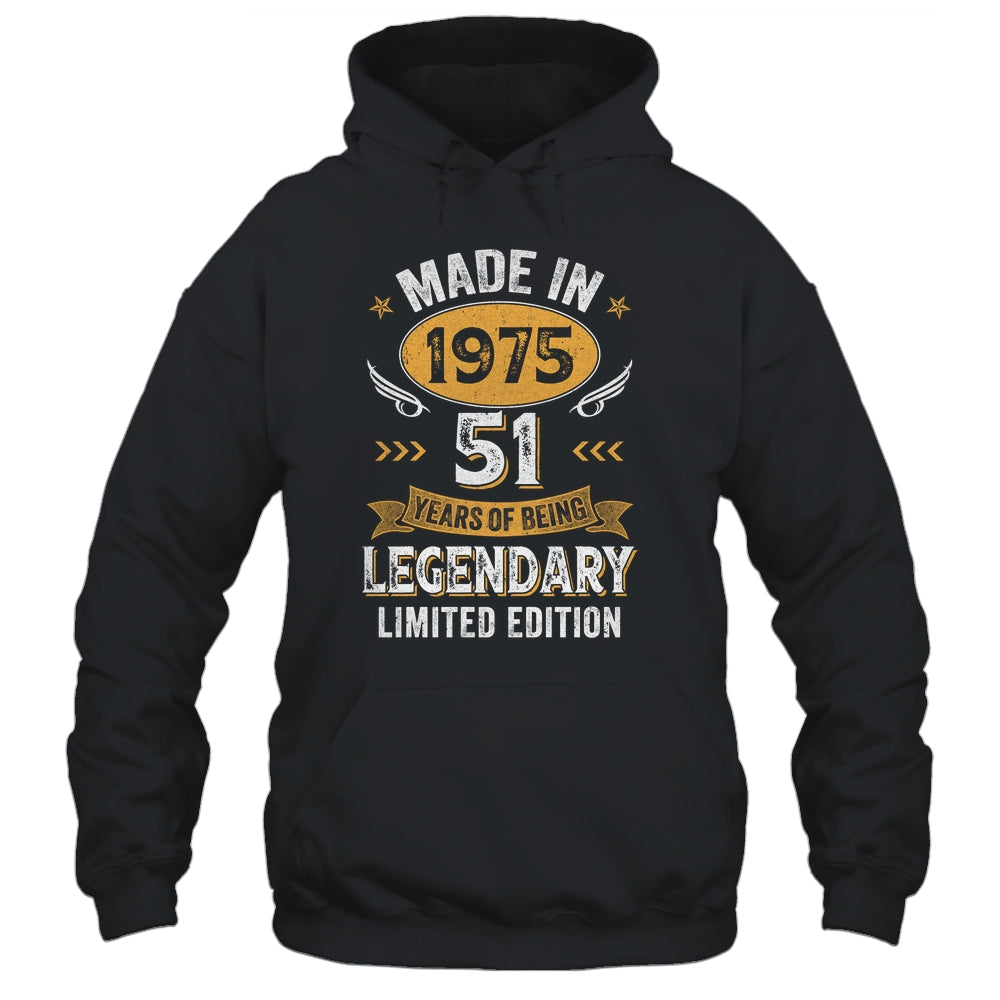 Vintage 1975 51 Years Old Birthday 51st Birthday Men Women Shirt & Hoodie | teecentury