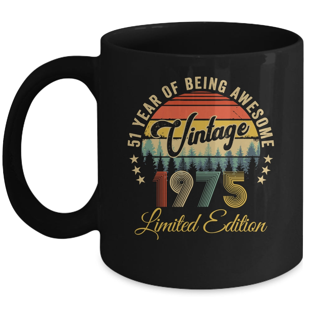 Vintage 1975 Limited Edition 51 Years Old 51st Birthday Mug | teecentury
