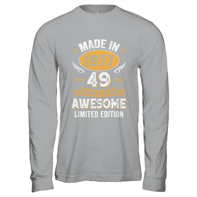 Vintage 1977 49 Years Old Birthday 49th Birthday Men Women Shirt & Hoodie | teecentury