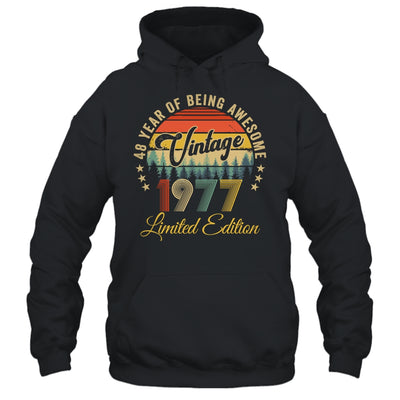Vintage 1977 Limited Edition 48 Year Old 48th Birthday Shirt & Hoodie | teecentury