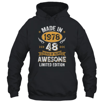 Vintage 1978 48 Years Old Birthday 48th Birthday Men Women Shirt & Hoodie | teecentury