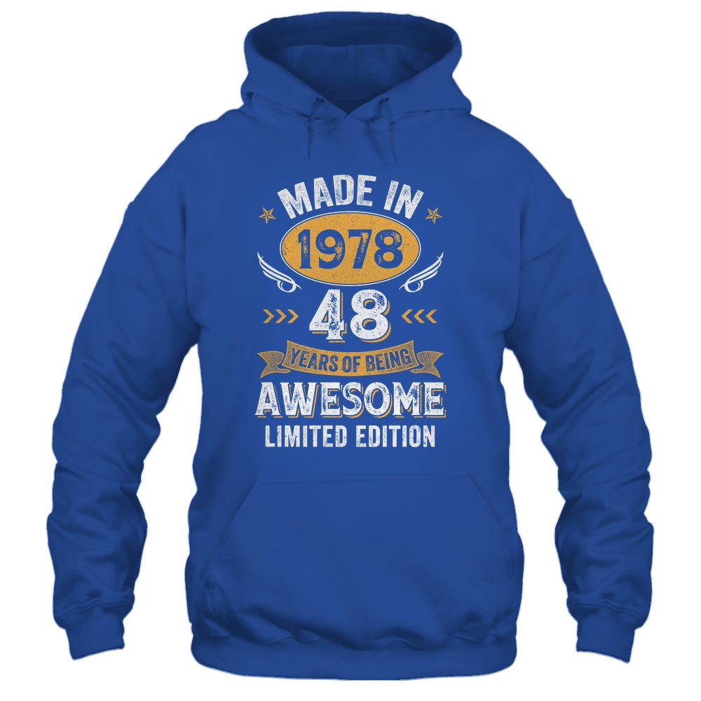 Vintage 1978 48 Years Old Birthday 48th Birthday Men Women Shirt & Hoodie | teecentury