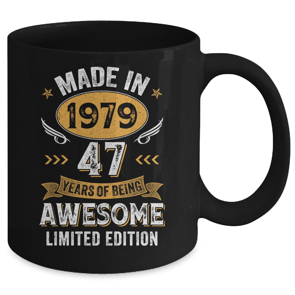 Vintage 1979 47 Years Old Birthday 47th Birthday Men Women Mug | teecentury