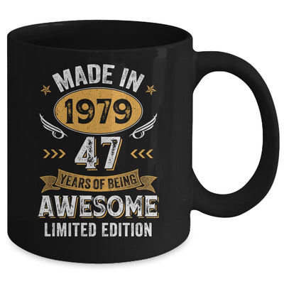 Vintage 1979 47 Years Old Birthday 47th Birthday Men Women Mug | teecentury