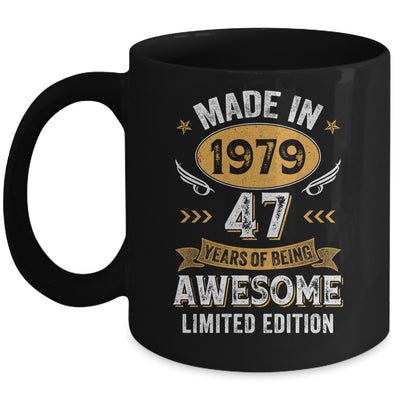 Vintage 1979 47 Years Old Birthday 47th Birthday Men Women Mug | teecentury