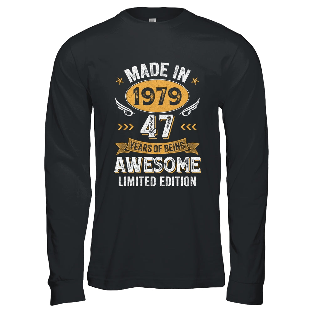 Vintage 1979 47 Years Old Birthday 47th Birthday Men Women Shirt & Hoodie | teecentury